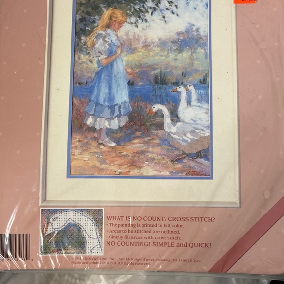 Dimensions no count cross stitch circa 1990 geese - Picture 2 of 4